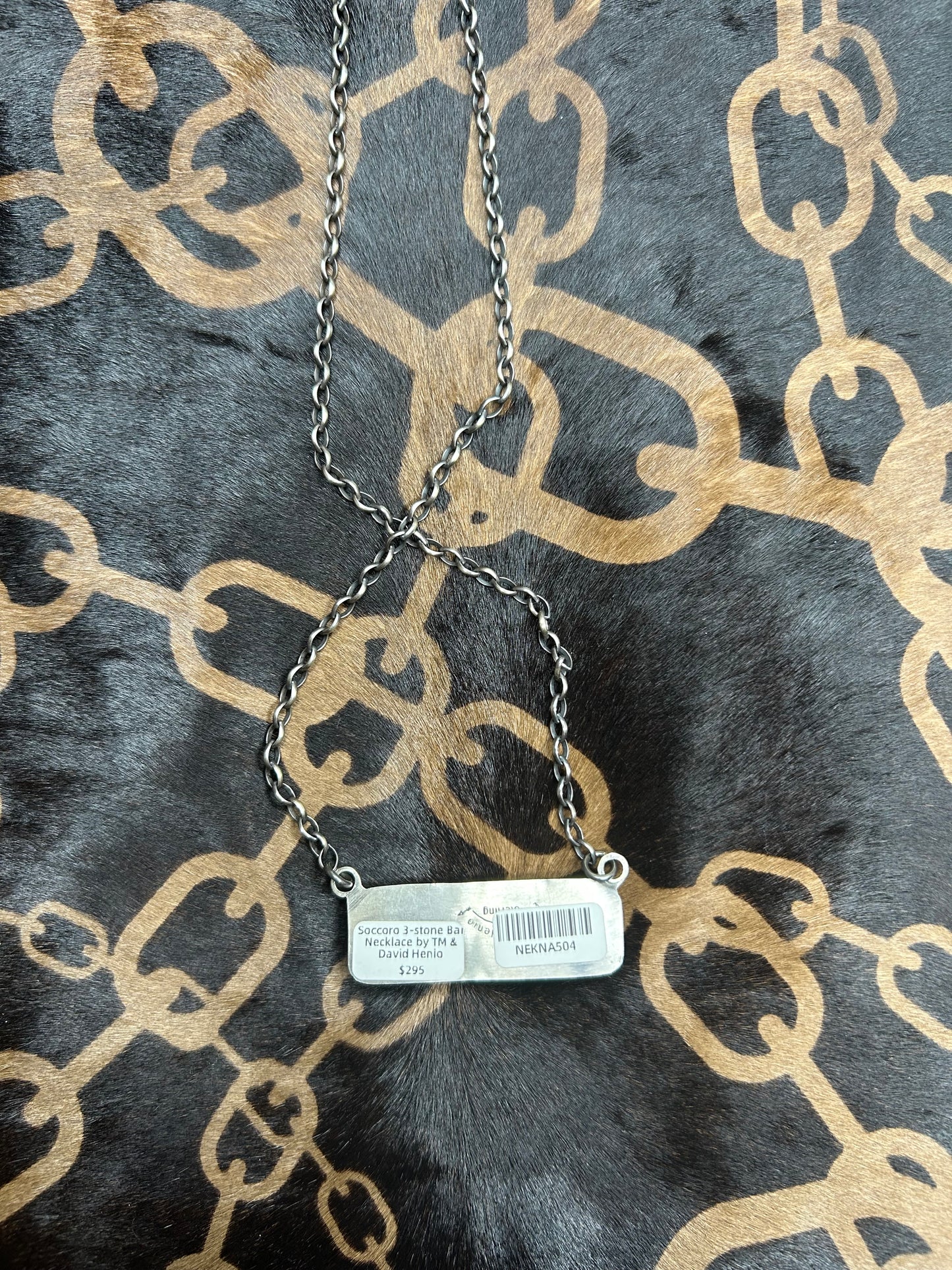 Necklace - Spiny Oyster and Coral Sterling Silver Bar Necklace