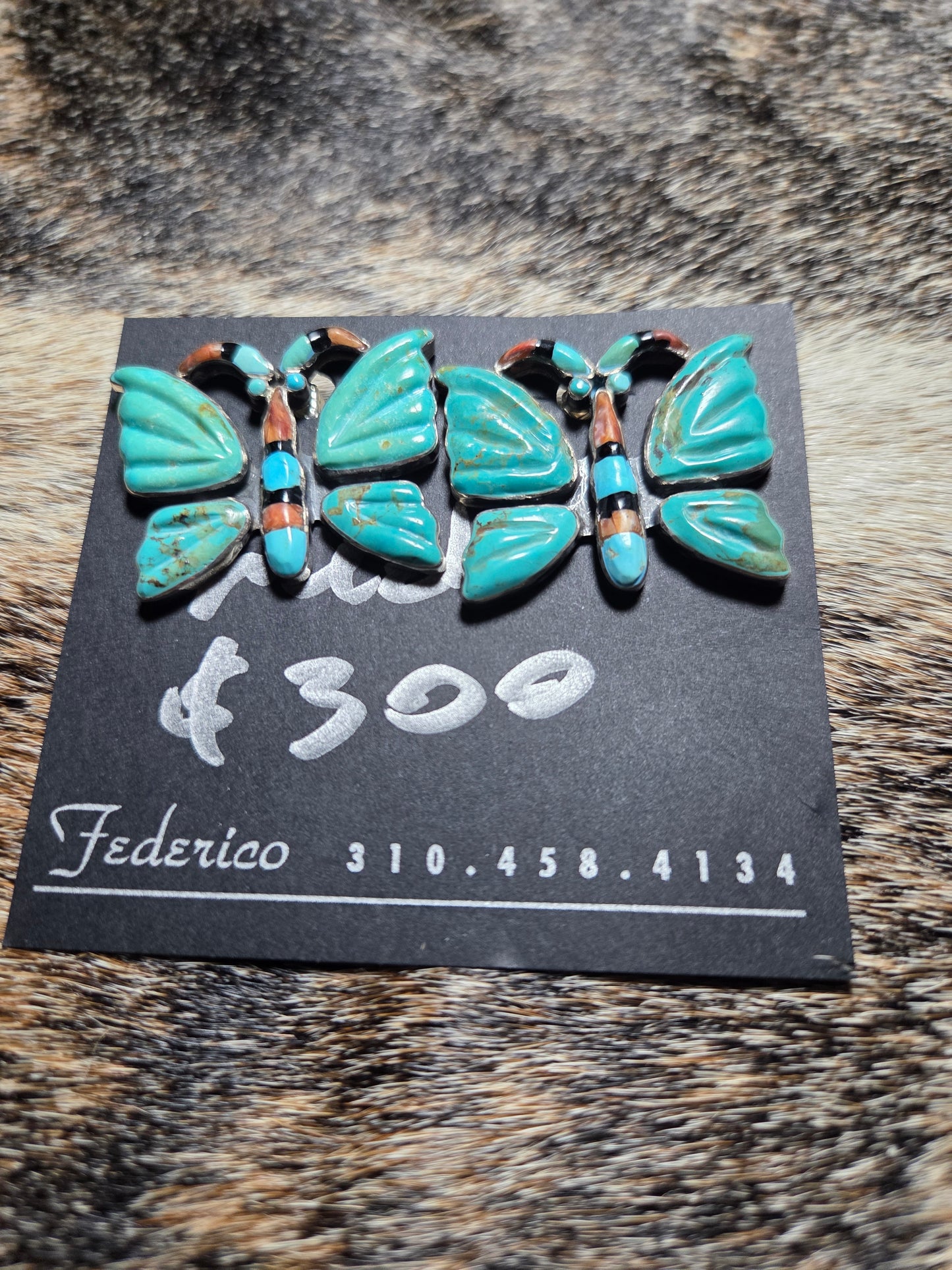 Federico Jimenez Butterfly Turquoise earrings
