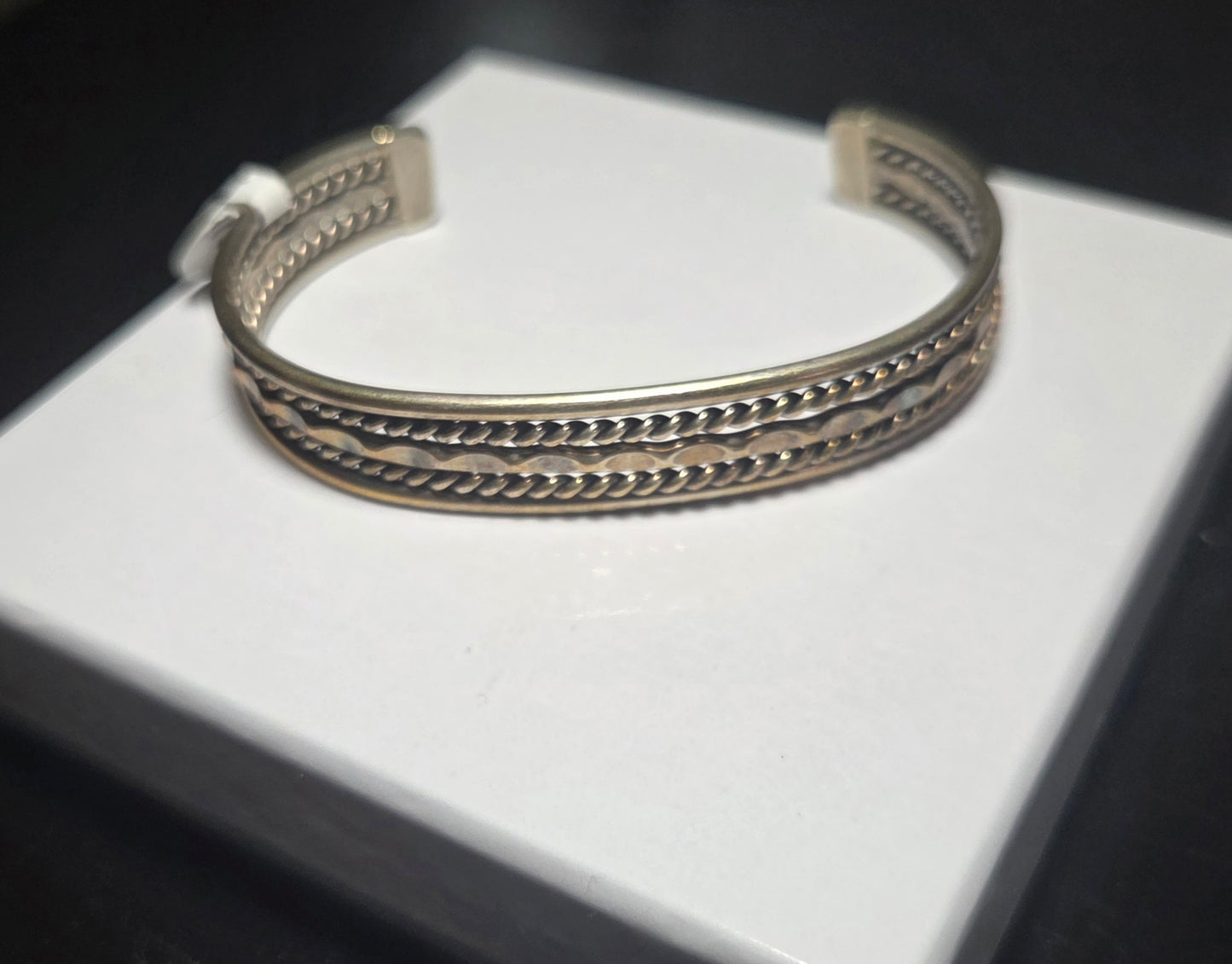 Sterling Silver Braided Rope Cuff Bracelet
