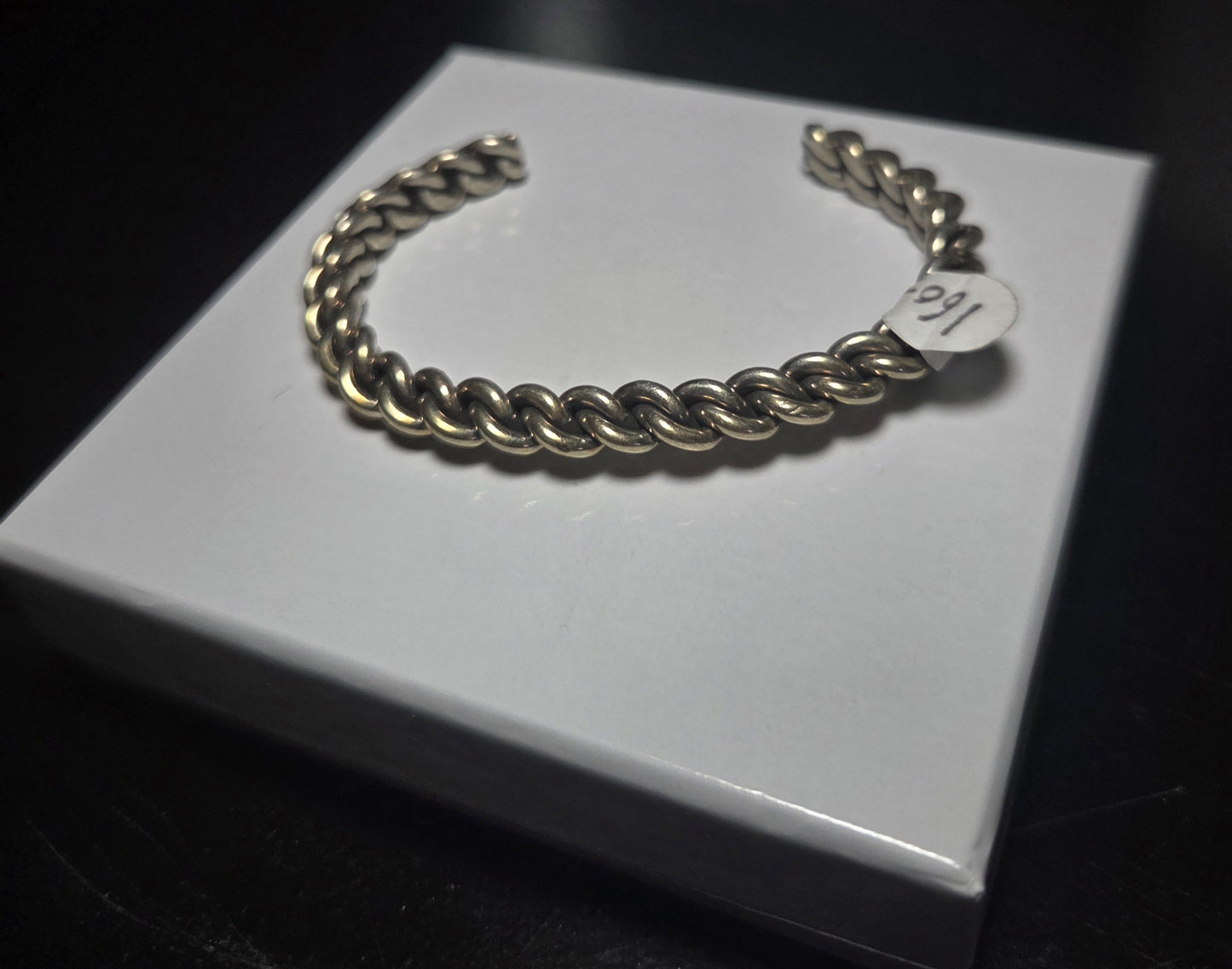 Artisan Twisted Cable Sterling Silver Cuff Bracelet