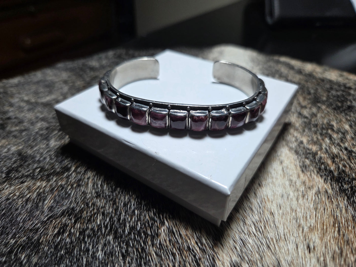 Federico Jimenez Purple Spiny Oyster Cuff Bracelet