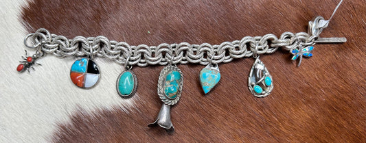 Vintage SS charm bracelet