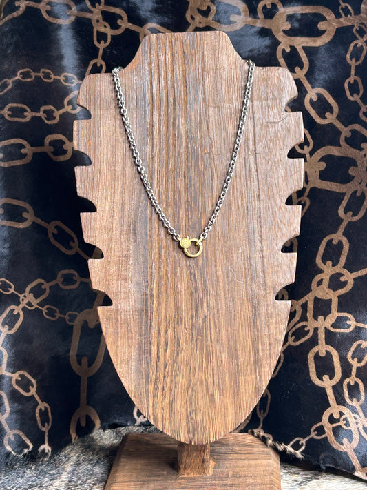 Pave Diamond Clasp Chain Necklace