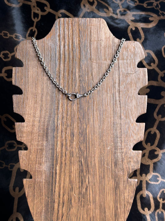 Pave Diamond Hook Chain Necklace