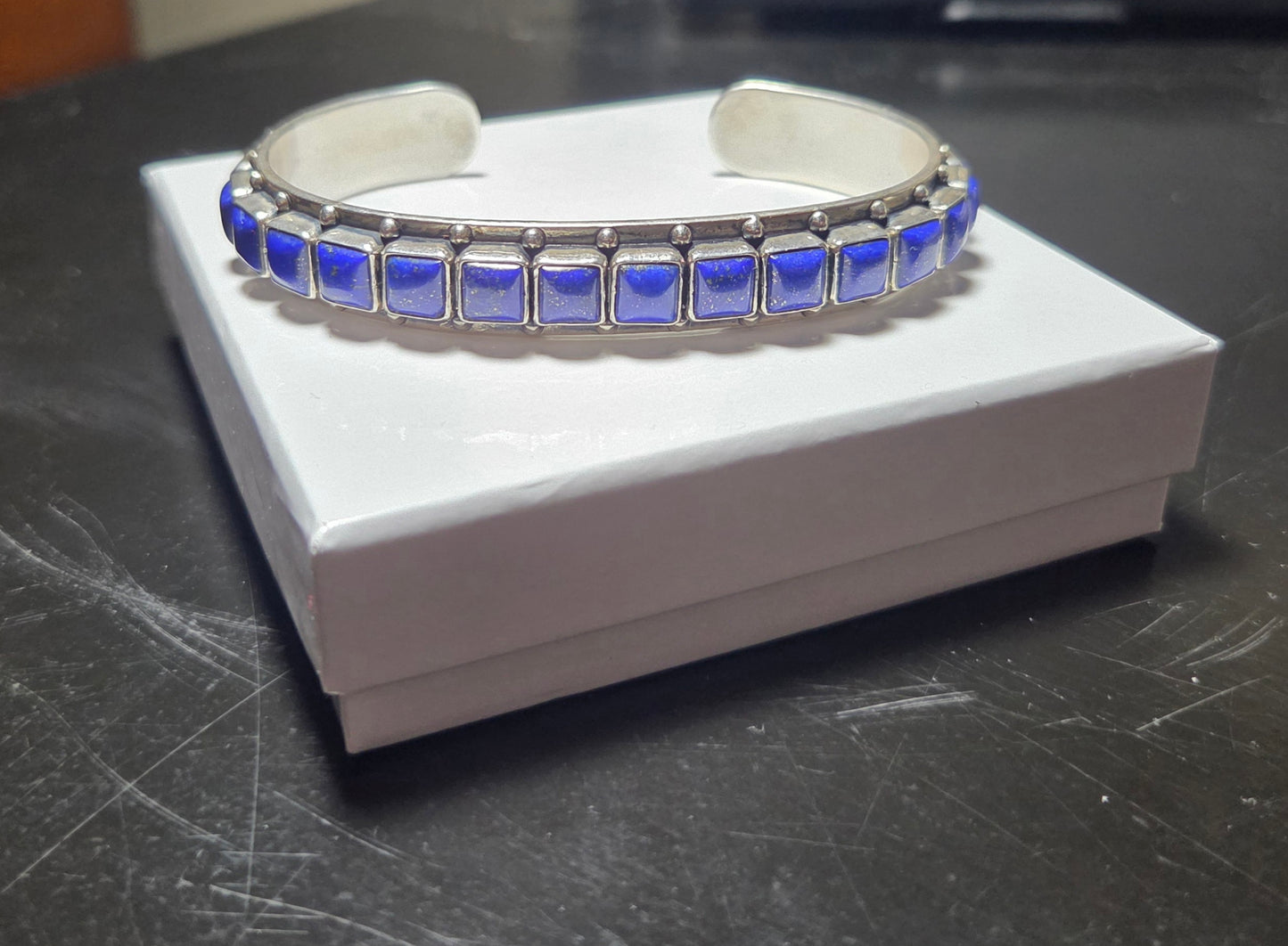 Sterling Sliver Lapis Cuff Bracelet