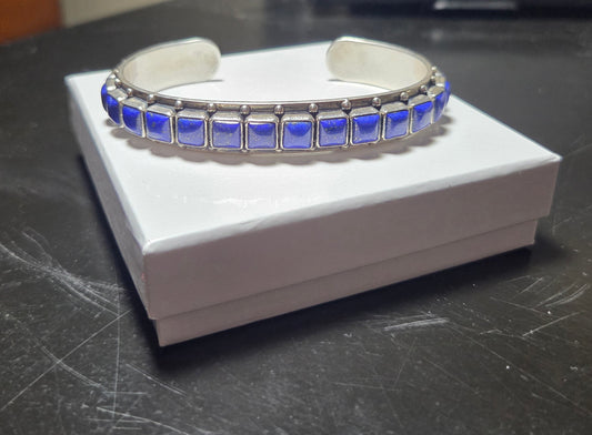 Sterling Sliver Lapis Cuff Bracelet