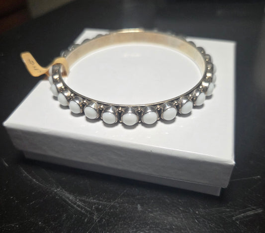 White Jade Bangle Bracelet