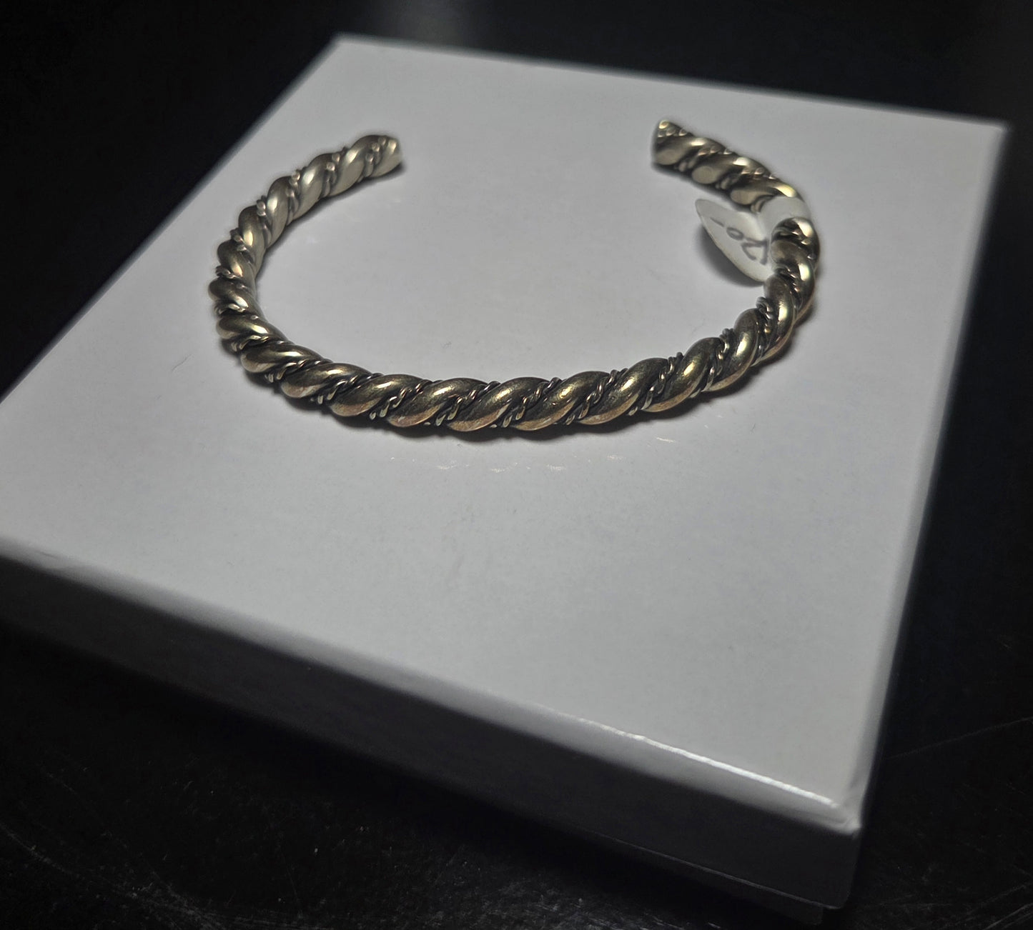 Sterling Silver Twisted Rope Cuff Bracelet