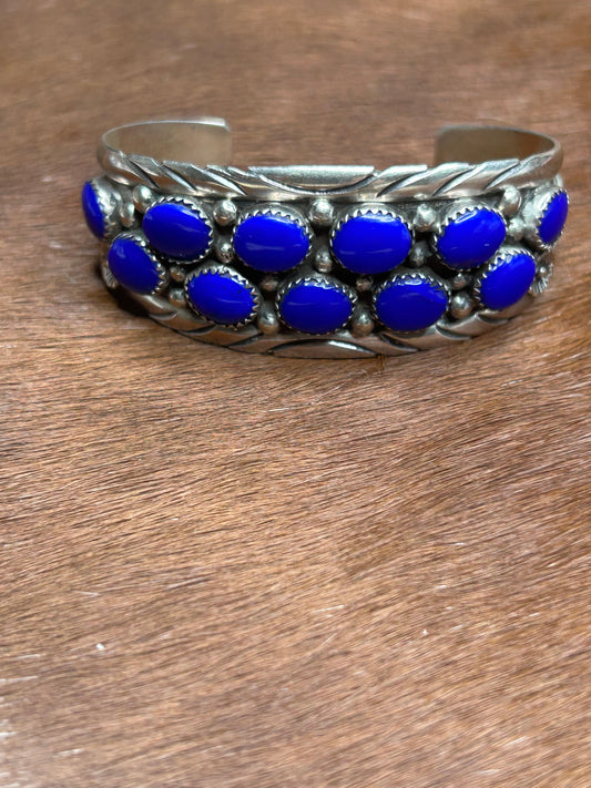 Cuff - Blue Lapis Sterling Silver Cuff Bracelet