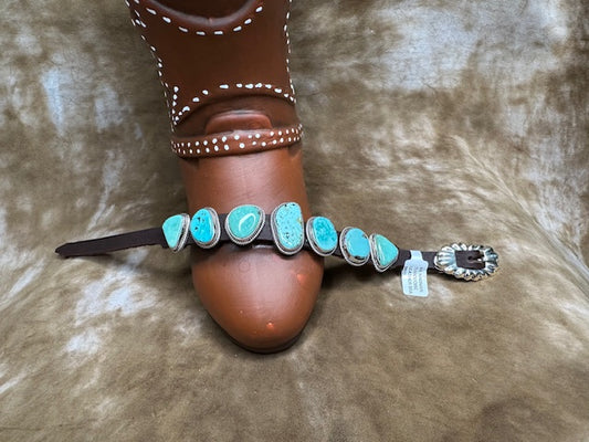 Leather Turquoise Bracelet