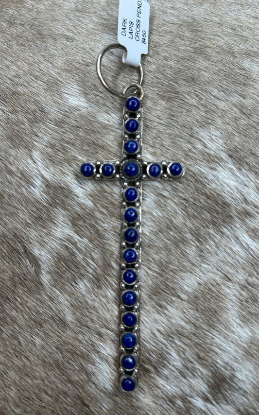 Cross Lapis Pendent
