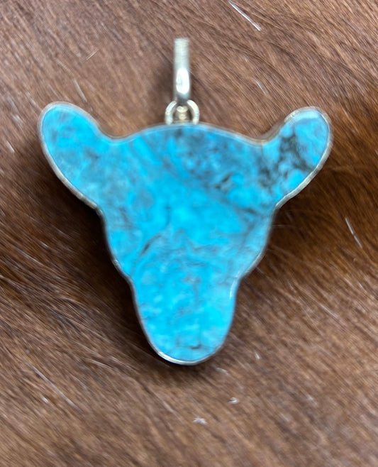 SS turquoise Steer head