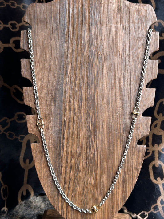 Silver & Gold Buckle Link Chain